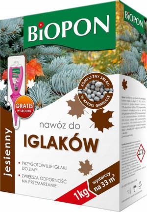 Nawóz do iglaków jesienny 1kg Biopon
