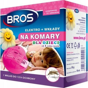 BROS dzieci Elektrofumigator + 10 wkładów komary