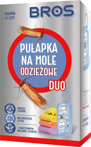 Bros Pułapka Na Mole Odzieżowe Duo + Wkłady
