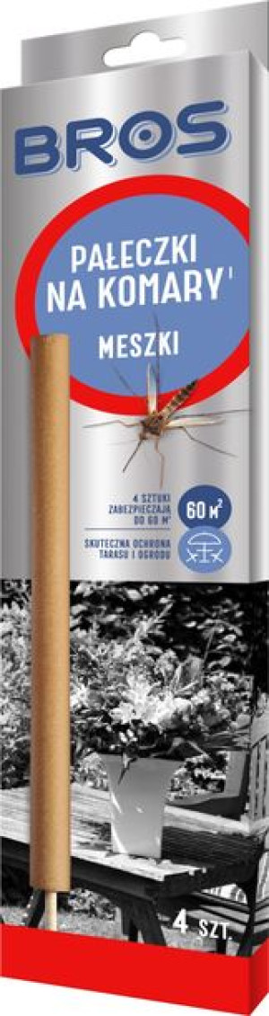 BROS PAŁECZKI NA KOMARY 4 sztuki do ogrodu tarasu
