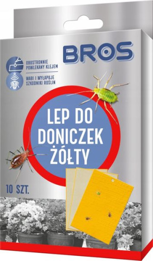 Bros Lep Do Doniczek Żółty 10 Szt Szkodniki