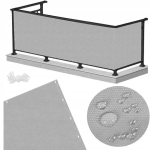 Osłona Balkonowa Mata Szara Balkon Taras 1x5 Pu Uv