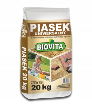 Piasek z atestem do piaskownicy uniwersalny 20 kg