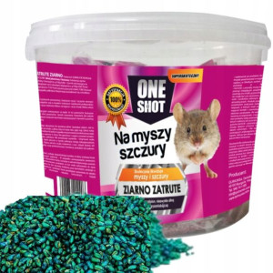 ONE SHOT myszy szczury zatrute ziarno trutka 5kg