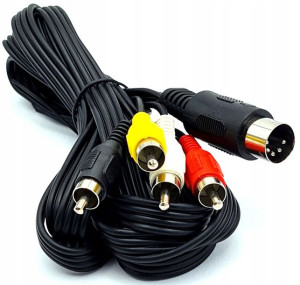 Kabel Połączeniowy Audio Video Din - 4 X Rca 2,5 M