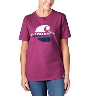 Koszulka Carhartt Heavyweight Fadded "C" MAGENTA AGATE