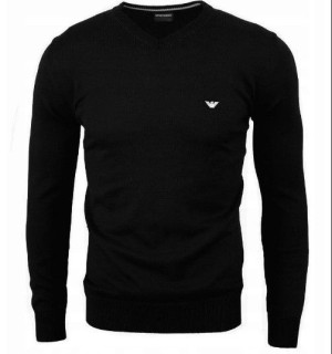 Sweter Emporio Armani V-NECK Czarny XL