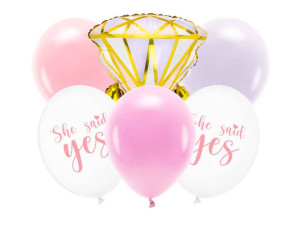 Balon Balony Na Panieński Zestaw Pierścionek 6 Szt