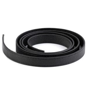 Pasek Z Ekoskóry Przeszyty Czarny 15 Mm