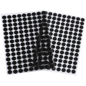 Taśma Rzep Samoprzylepna Kółeczka 10 Mm 126 Szt. Czarna