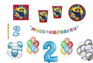 Zestaw Strażak Sam 2 Urodziny Balony