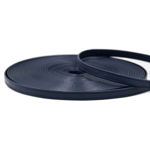 Pasek Z Ekoskóry Przeszyty Ciemny Granat 8 Mm
