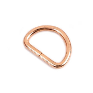 Półkole Metalowe 20 Mm - Różowozłote 3 Mm