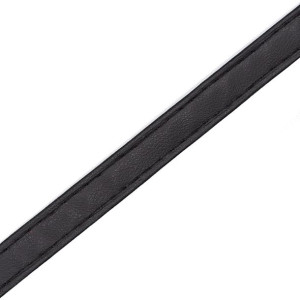 Pasek Z Ekoskóry Przeszyty 10 Mm - Czarny