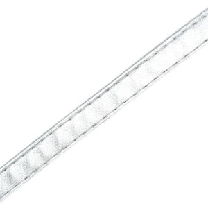 Pasek Z Ekoskóry Przeszyty 10 Mm - Srebrny