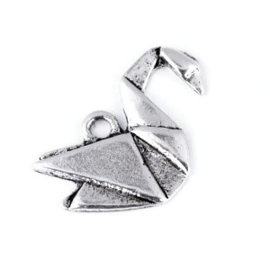 Zawieszka Metalowa Łabędź Origami