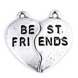 Zawieszka Metalowa Serce Best Friends