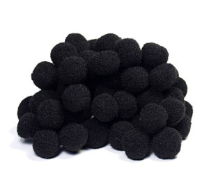 POMPONY 12 mm - CZARNE 20 szt.
