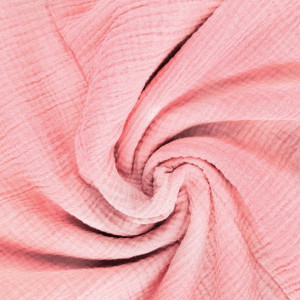 Muślin Bawełniany Double Gauze Strawberry Cream - Różowy