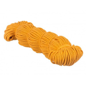 Sznurek Bawełniany Żółty 5 Mm