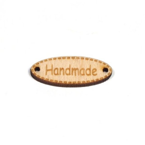 Przywieszka Handmade Drewniana Owalna 30 Mm