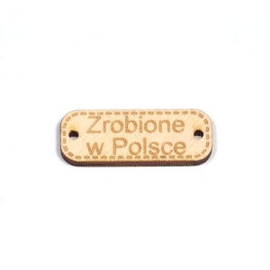 Przywieszka Zrobione W Polsce Drewniana 30 Mm