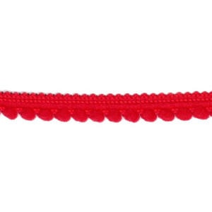 Taśma Z Pomponami 5 Mm - Czerwona