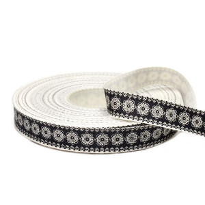 Tasiemka Bawełniana Kwiaty Sweterkowe 15 Mm