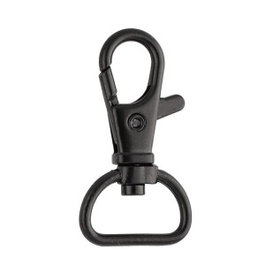 Karabińczyk Metalowy 15 Mm - Czarny Mat