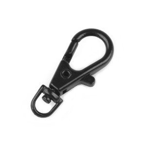 Karabińczyk Metalowy 4 Mm - Czarny Mat
