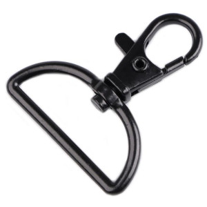 Karabińczyk Metalowy 30 Mm - Czarny Mat