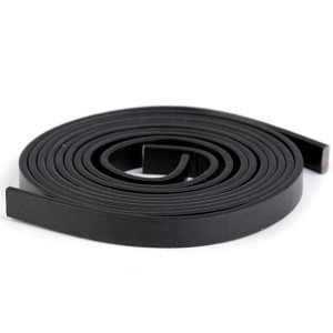 Pasek Z Ekoskóry Gładki Czarny 10 Mm