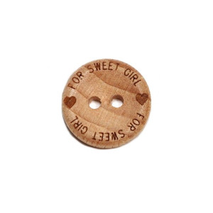 Guzik Drewniany For Sweet Girl