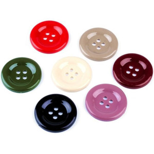 Guzik Plastikowy Czterodziurkowy Duży 50 Mm
