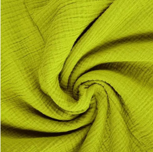 Muślin Bawełniany Double Gauze Apple Green - Jasna Zieleń