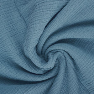 Muślin Bawełniany Double Gauze - Faded Denim