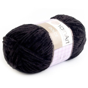 Włóczka Chenille Dolce 100g - Czarna 742