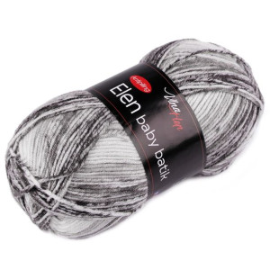 Włóczka Elen Baby Batik 100 G - Szara Cieniowana