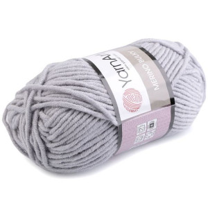 Włóczka Merino Bulky 100g - Jasna Szara