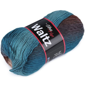 Włóczka Waltz Cieniowana 100 G - Niebieska