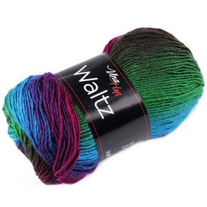 Włóczka Waltz Cieniowana 100 G - Niebiesko-zielona