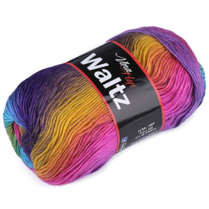 Włóczka Waltz Cieniowana 100 G - Wielokolorowa