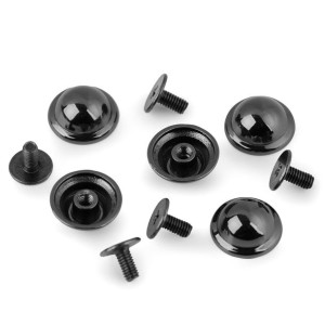 Ozdobne Nity Pukle Skręcane 13 Mm 5 Szt. - Czarny Nikiel