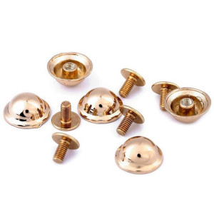 Ozdobne Nity Pukle Skręcane 13 Mm 5 Szt. - Różowozłote