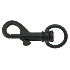 Karabińczyk Metalowy 10 Mm - Czarny Mat