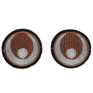 Oczy Haftowane Do Naprasowania 38 Mm - Brązowe
