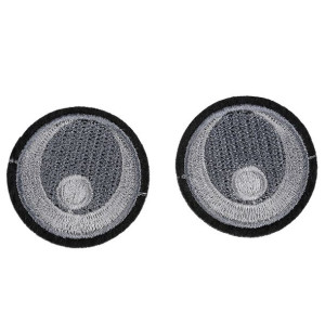 Oczy Haftowane Do Naprasowania 38 Mm - Szare