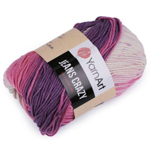 Włóczka Cieniowana Jeans Crazy 50 G - Fioletowa 8206