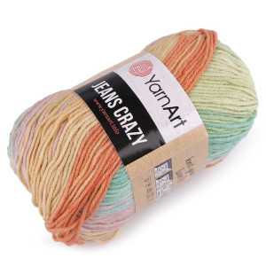 Włóczka Cieniowana Jeans Crazy 50 G - Pastelowa 8202