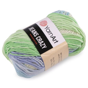 Włóczka Cieniowana Jeans Crazy 50 G - Zielona 8208